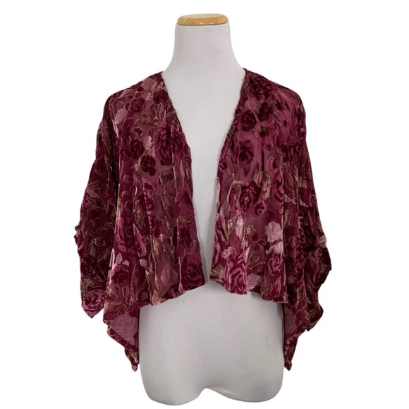 Forever 21 | Kimonos & Yukatas | Velvet Burnout Open Front Floral ...